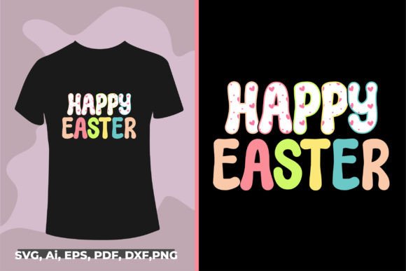 Happy Easter Typography T-shirt Design Review