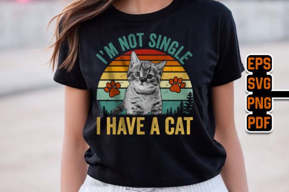 I m Not Single I Have a Cat Retro Tshirt Review