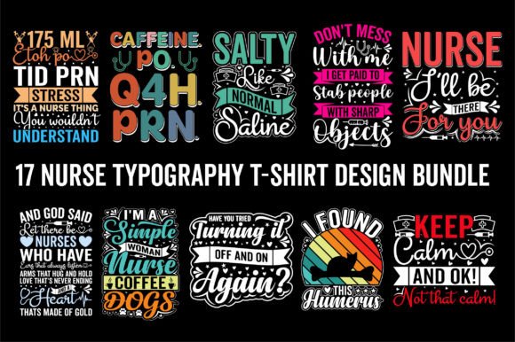 Nurse Typography T Shirt Design Bundle Review